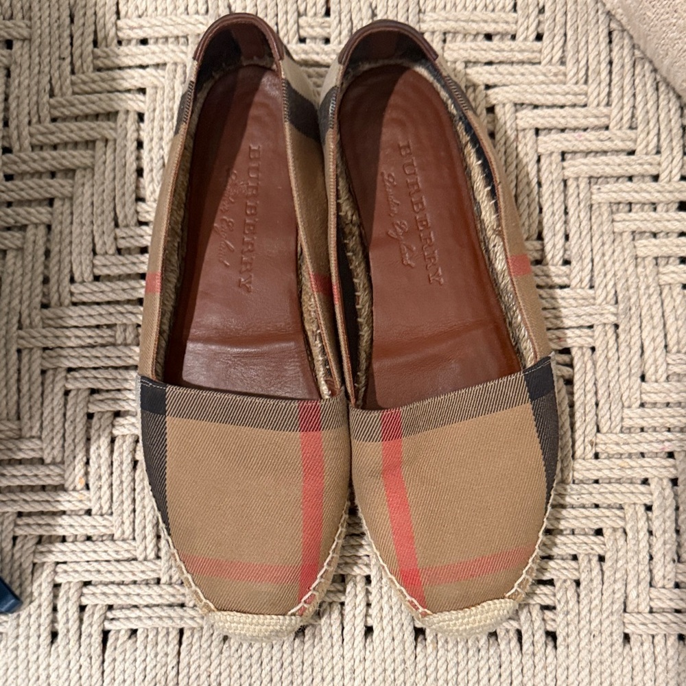 Burberry Checkered Canvas Espadrilles